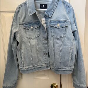 7 For All Mankind Light Wash Jean Jacket
